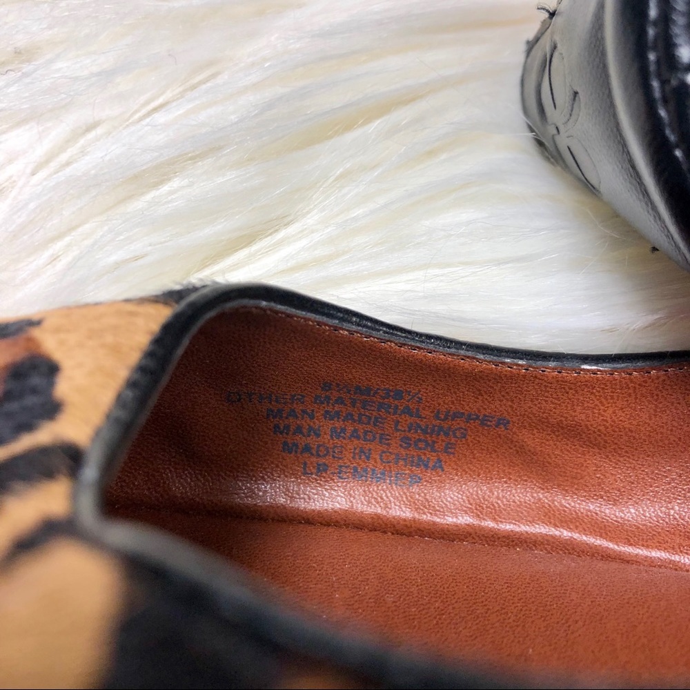 [Lucky Brand] Cheetah Print Leather Hide Flats - Picture 8 of 8
